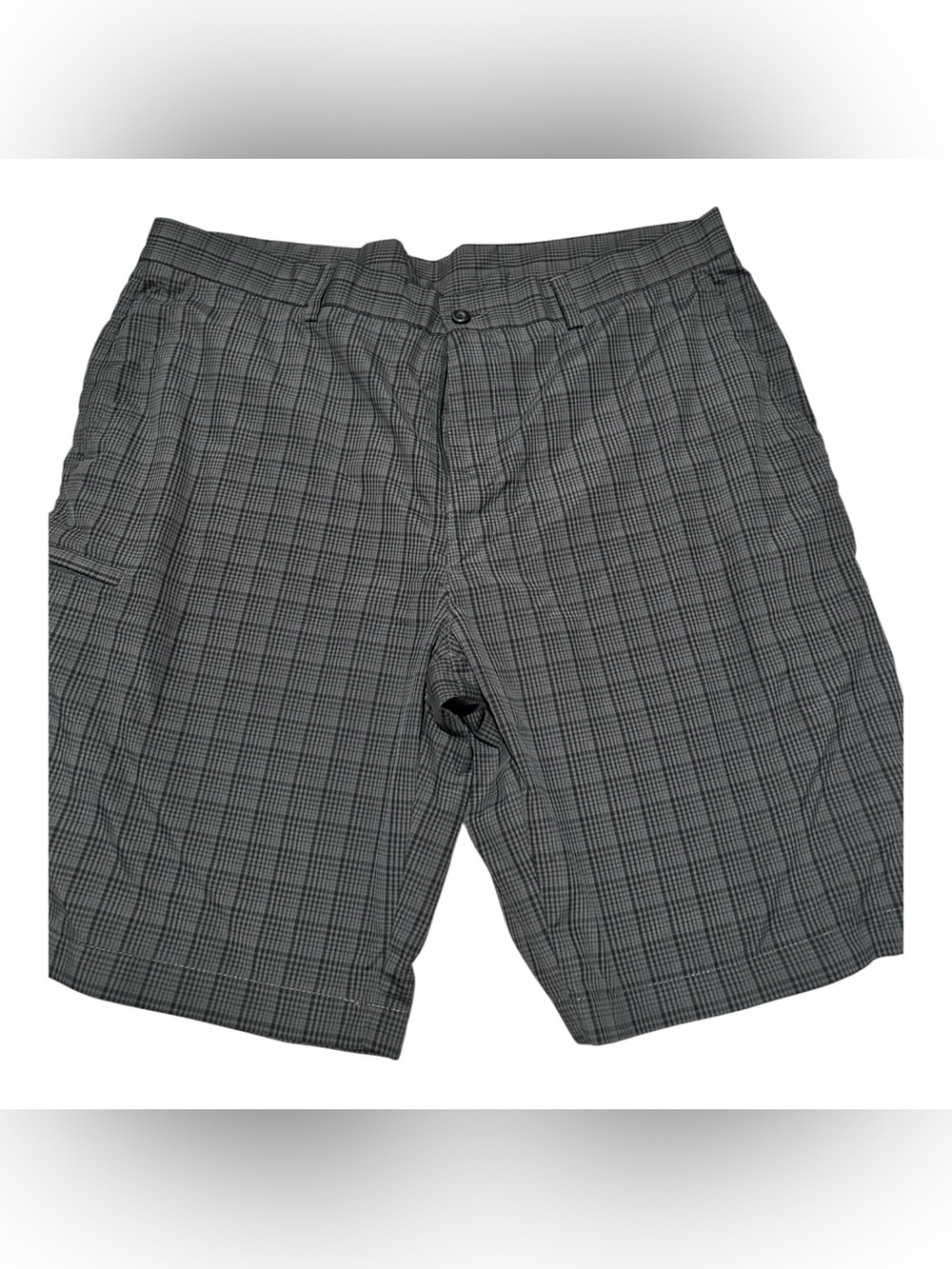 Men's Gray Plaid Performance Shorts
